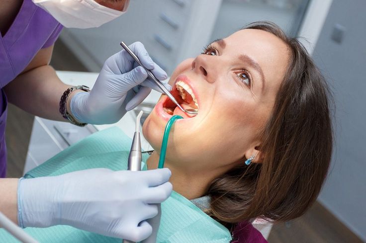 Examination oral cavity or treatment stock photo containing dentist and dental
